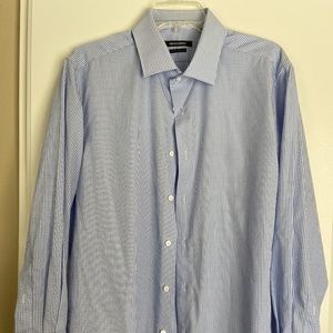 Indochino Blue and White 17-32 Dress Shirt